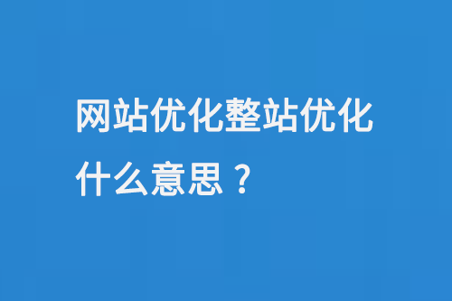 網站優化整站優化什么意思